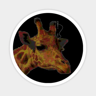 Cross Stitch Giraffe Magnet